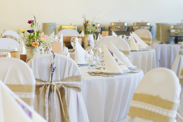 decoration on wedding chairs cover