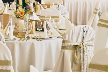 decoration on wedding chairs cover