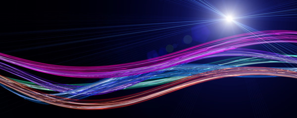 futuristic wave background design with lights