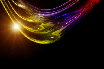 futuristic wave background design with lights