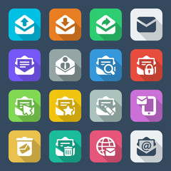 flat envelope iconset