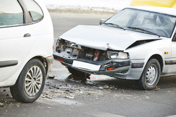 Fototapeta na wymiar car crash collision