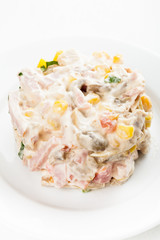 Portion of salad