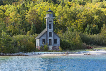 Fototapeta na wymiar Grand Island E Channel Lighthouse