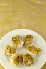 Deviled Eggs on a Plate