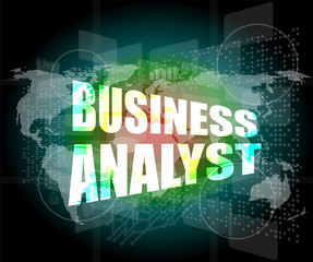 business concept, business analyst digital touch screen