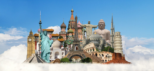 Obraz premium Travel the world monuments concept
