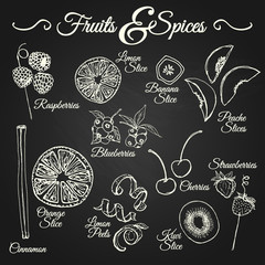 FRUITS & SPICES chalkboard - 62144457