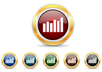 graph icon vector set