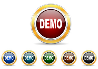 demo icon vector set