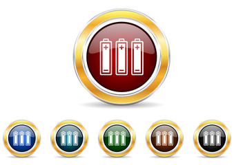 battery icon vector set