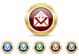 mail icon vector set