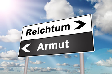 Fototapeta premium Reichtum Armut