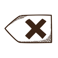 Obraz premium Delete, decline, rejected symbol.