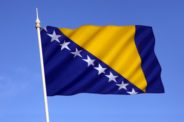 The flag of Bosnia and Herzegovina