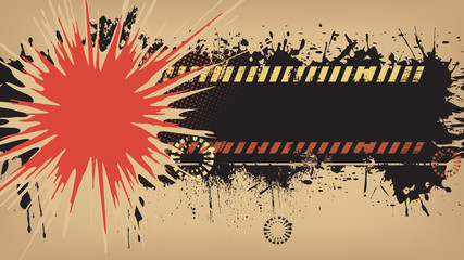 Grunge Explosion Background.