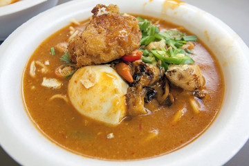 Naklejka premium Mee Rebus Malay Noodle Dish