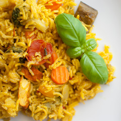basmati rice with vegetables and chicken