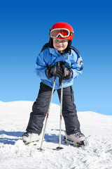 Boy on skis