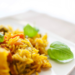 basmati rice with vegetables and chicken