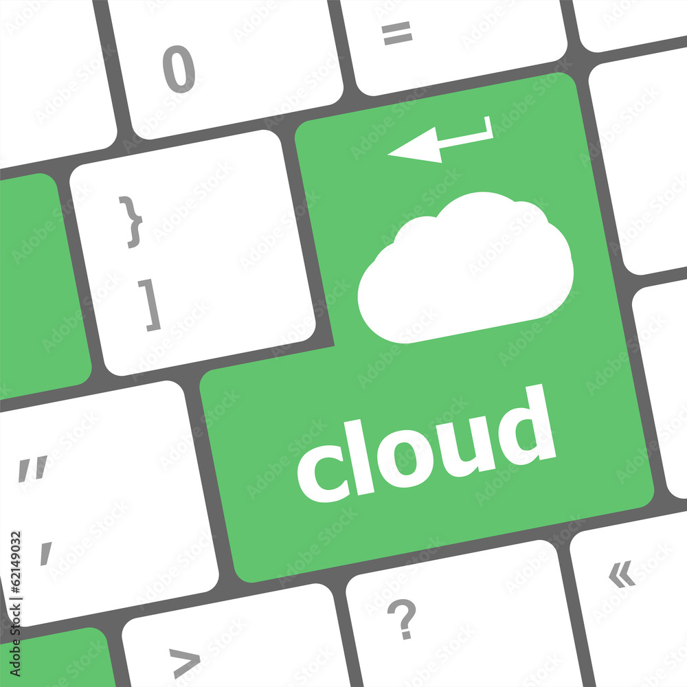 Poster computer keyboard for cloud computing