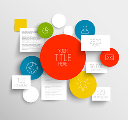 Vector abstract circles and squares infographic template