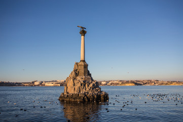 Fototapeta premium Monument to the Scuttled Warships in Sevastopol, Ukraine