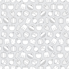 Seamless pattern with vegetables