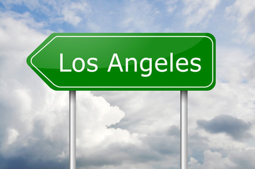 Road sign Los Angeles