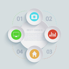 Vector modern infographic element design. Eps 10