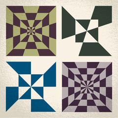 Vector: retro classic geometric linear patterns
