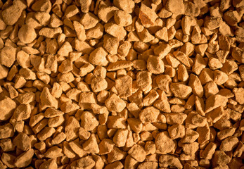 Instant coffee granules, background.