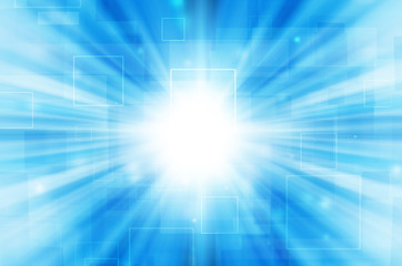 Abstract light tech on blue background.