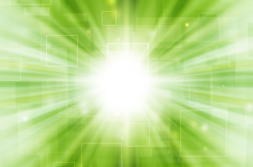 Abstract light tech on green background.