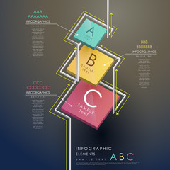 abstract 3d tag infographics