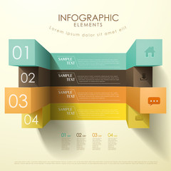 3d cube abstract infographics