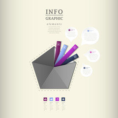 abstract pentagon infographics