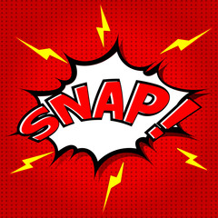 Snap! Comic Speech Bubble, Cartoon.