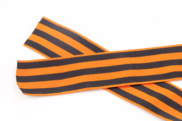 Ribbon of Saint George isolated on white