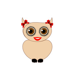 Pretty owl with red bow