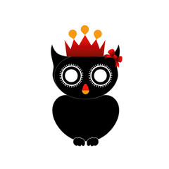 Haloween owl with red crown