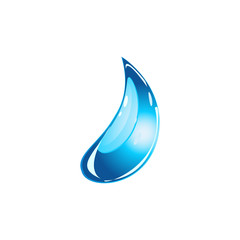 Isolated droplet- Logo for mineral water business