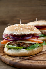Homemade burger