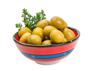 Green gigant olives