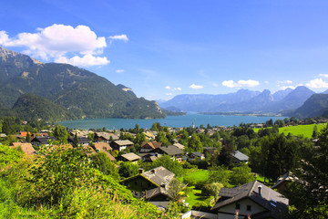 Obraz premium Wolfgangsee lake in Alps, Austria