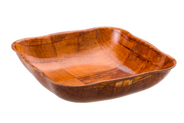 Empty bamboo bowl