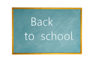 Obraz premium Blank blackboard with chalk drawing isolated on white background