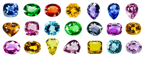  Bright gems on a white background © byjeng