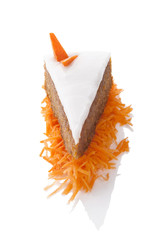Carrot cake isolated.