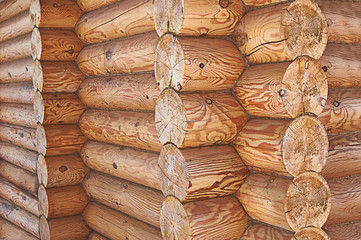 Part of the walls Russian rural house.